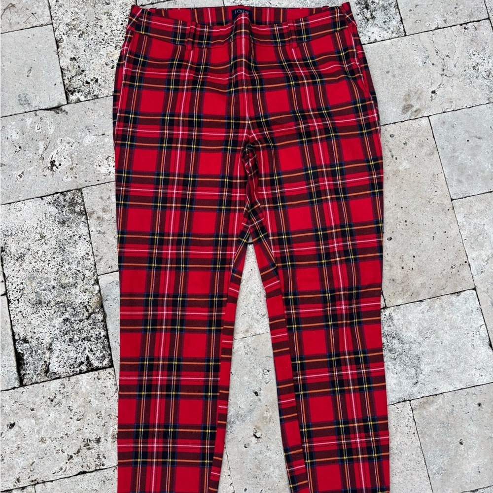 J. Crew Red Plaid Kids Casual Bottoms